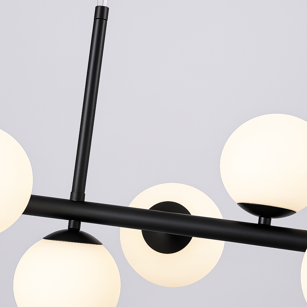 Lustra cu bec moderna LOFT Pavilion, 11x G9, Negru, Metal, Inaltime Reglabila