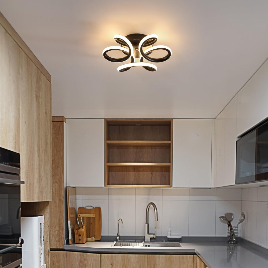 Lustra LED VERTEX HELIX, 65W, lumina Rece/Calda/Neutra, Negru, imaginea 9