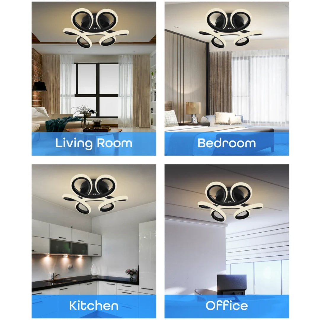 Lustra LED VERTEX HELIX, 65W, lumina Rece/Calda/Neutra, Negru, imaginea 6