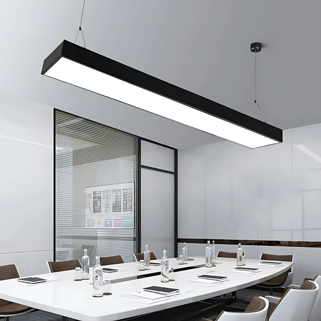 Lustra LED suspendata DARIN, 120cm, 23W, Inaltime Reglabila, Lumina Rece, Negru, imaginea 4