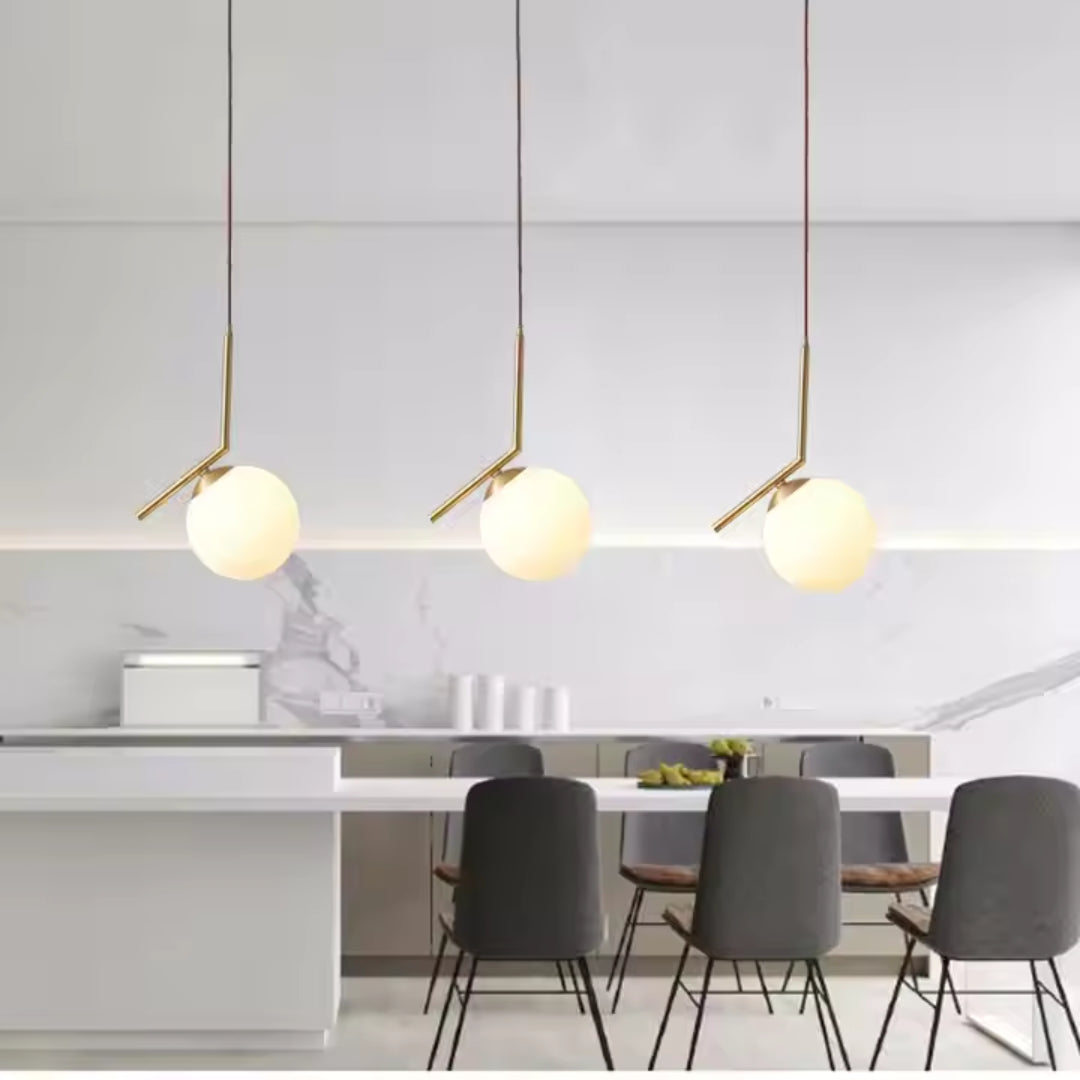 Lustra LOFT Haven, 1x E27, Alb Auriu, Metal, Inaltime Reglabila, Modern