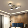 Lustra LED cu Telecomanda MARIA, 22W, 4 Elemente, Lumina Calda/Rece/Neutra, Dimabila, Negru