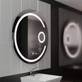 Oglinda LED Rotunda, 22W,  70cm, Visio MotionGlow Marcello, Sistem Dezaburire, Ceas & Termometru, Lupa Cosmetica, Dimabila