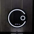 Oglinda LED Rotunda, 60cm, Visio MotionGlow Marcello, Sistem Dezaburire, Ceas & Termometru, Lupa Cosmetica, Dimabila