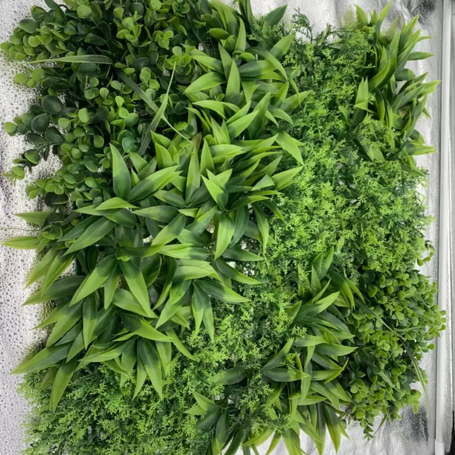 Planta Artificială Panou de Gard Viu Cu Plante Mixte, 50x50cm, Verde