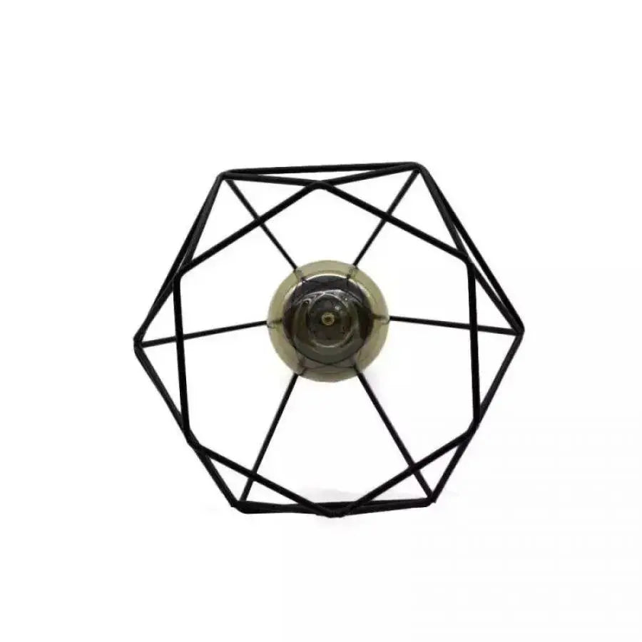 Lustra Forma Diamant, STRUKTUR, 3xE27, Negru, Metal, imaginea 4