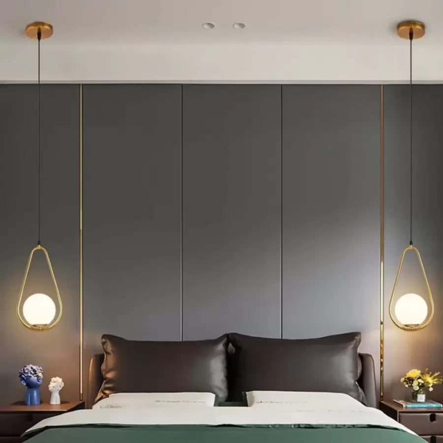 Lustra LOFT Haven, 1x E27, Alb Auriu, Metal, Inaltime Reglabila PE301GD