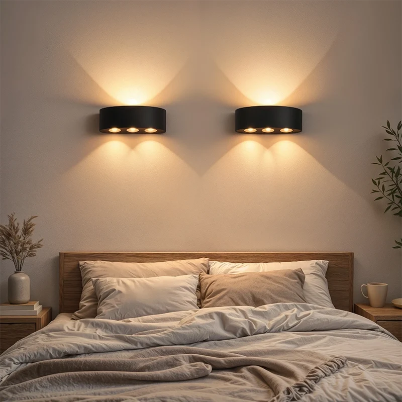 Aplica LED Exterior Ellis, 6W, 6 Surse de lumina, Lumina Calda, Negru, imaginea 6