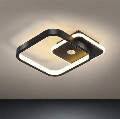 Lustra LED cu Senzor Miscare PS510BK, 15W, lumina Rece/Calda/Neutra 3000K/4000K/6000K, Metal si Acril, imaginea 4