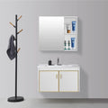 Set Mobilier cu oglinda Baie, Alb, PVC, T356/80
