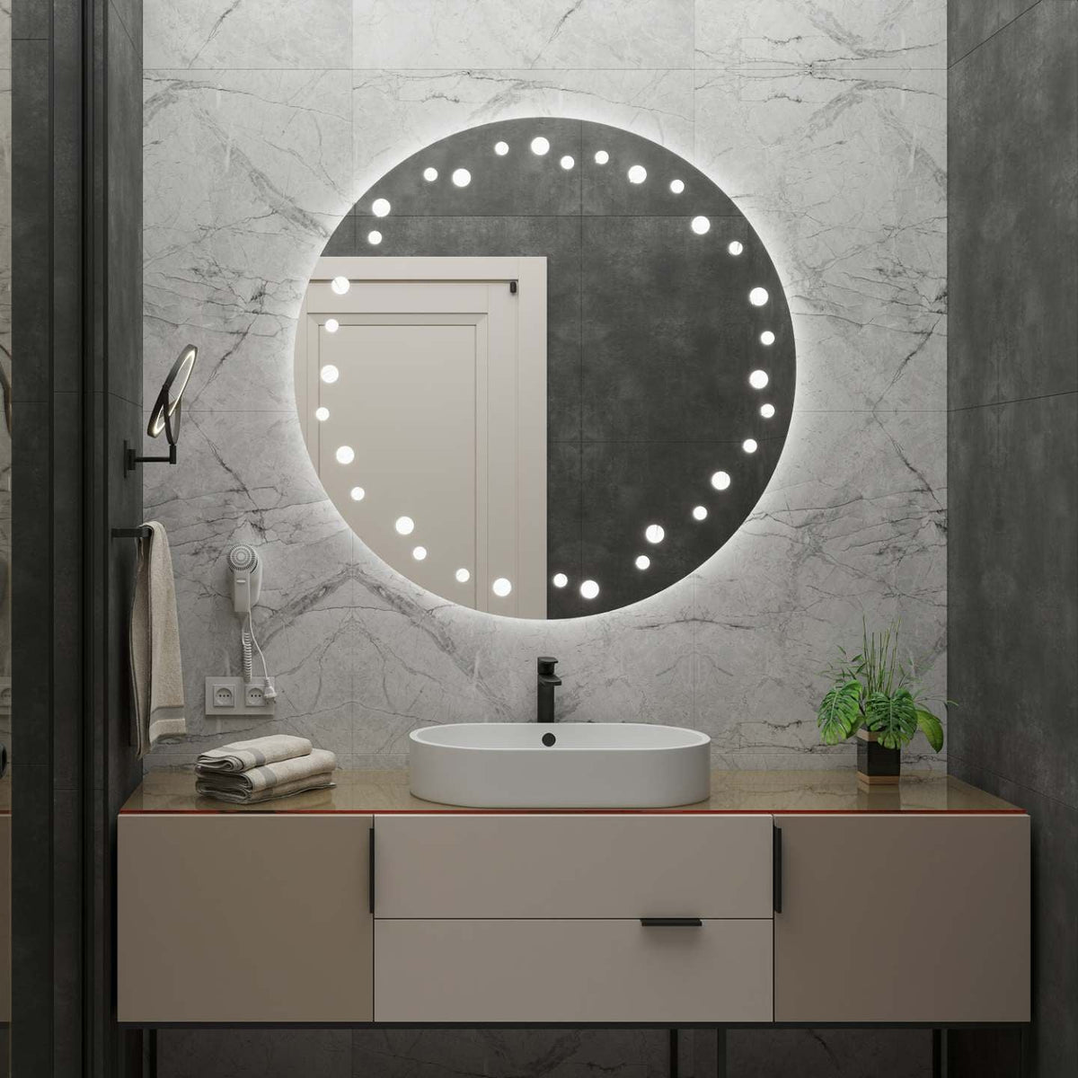 Oglinda LED Touch Ivory Sistem Dezaburire 50X50cm