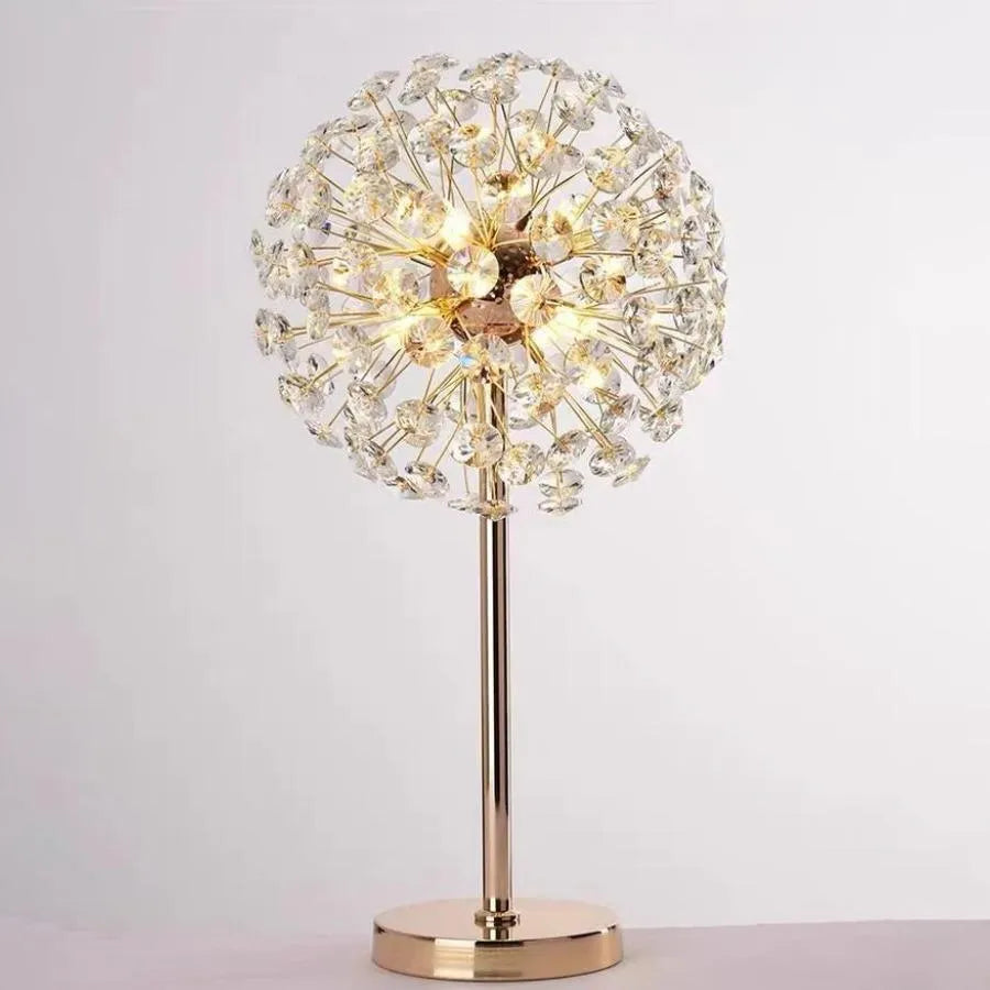 Veioza Cristal KHUJAND 6x G9, Auriu Lucios