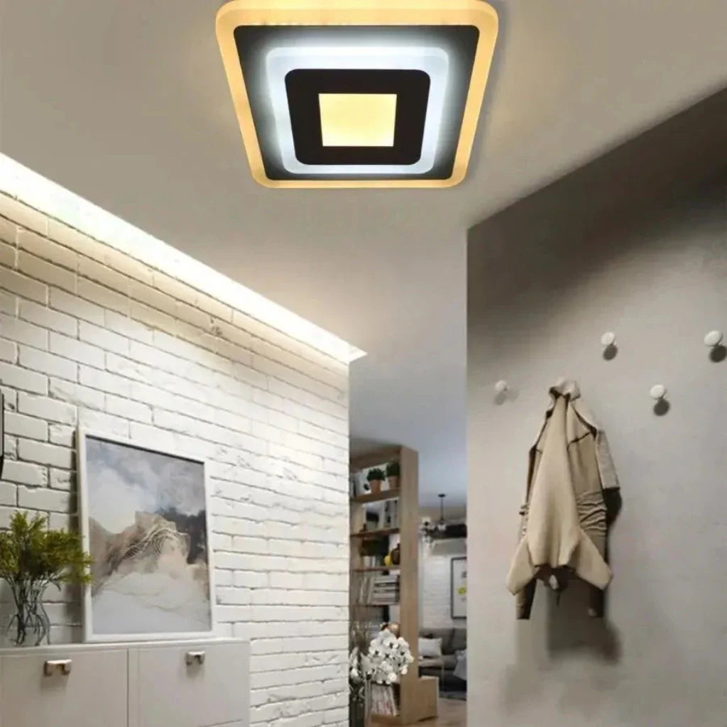 Lustra LED MORNIKA 14W, Diametru 25cm, Patrata, lumina Neutra, Alb, imaginea 3